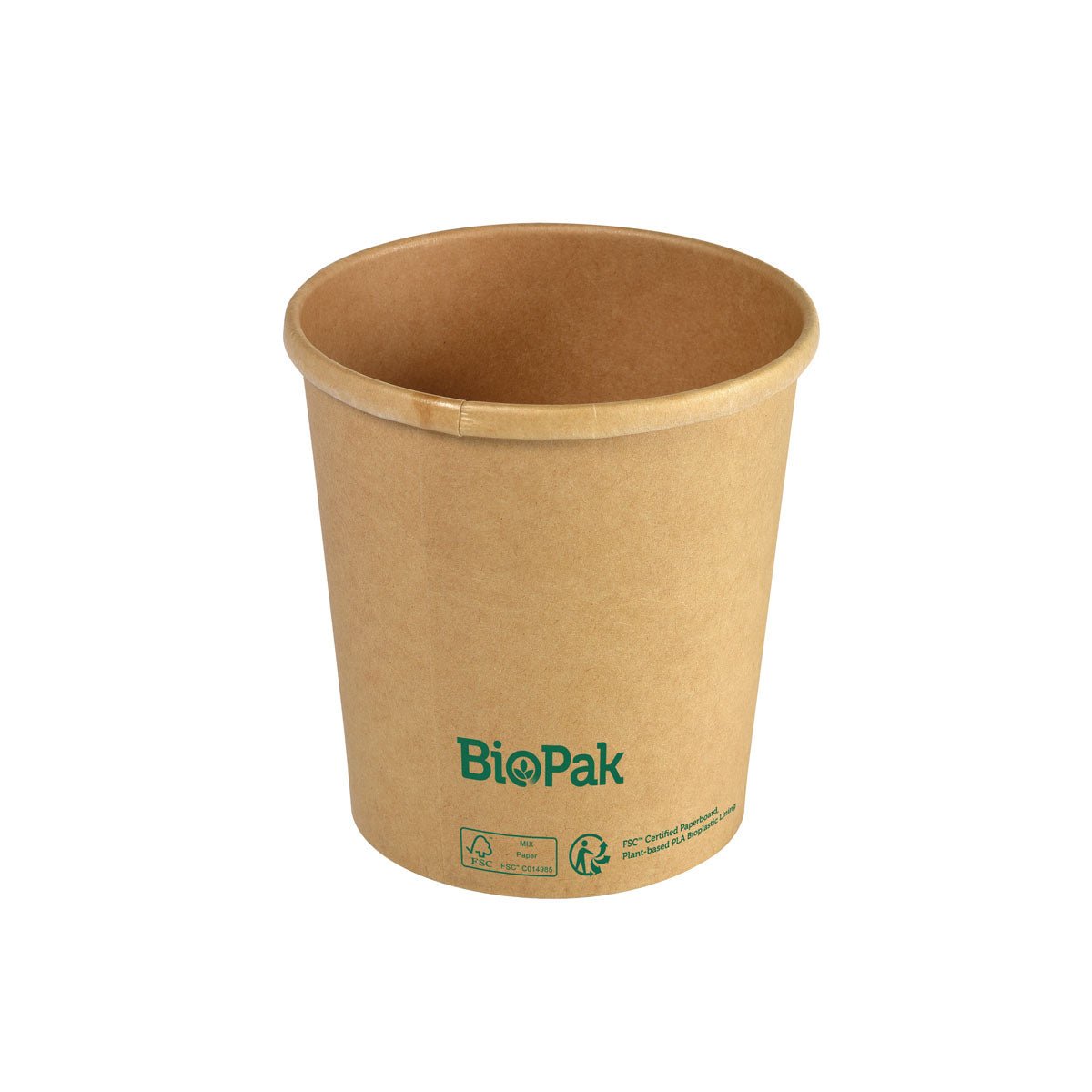 The Ronda SHORT cardboard/PLA bowl from Duni GmbH, depicted on a white background, is a biodegradable and sustainable alternative for your drinks.