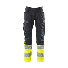 Pants with knee pockets, stretch inserts pants