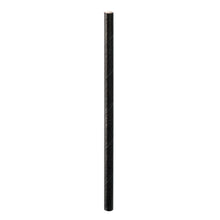 A single black, matte cylindrical "drinking straw made of FSC® paper ø 6 mm, 150 mm" from Duni GmbH (package: 100 pieces) stands vertically against a white background.