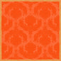 The Dunicel table cover 84x84 cm by Duni GmbH in Royal Sun Orange features an ornate, repeating damask pattern with aged texture and gold border. Ideal for elegantly set tables. The package contains 20 pieces.