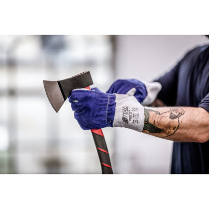 NITRAS CUT F, cut protection gloves, gray / blue