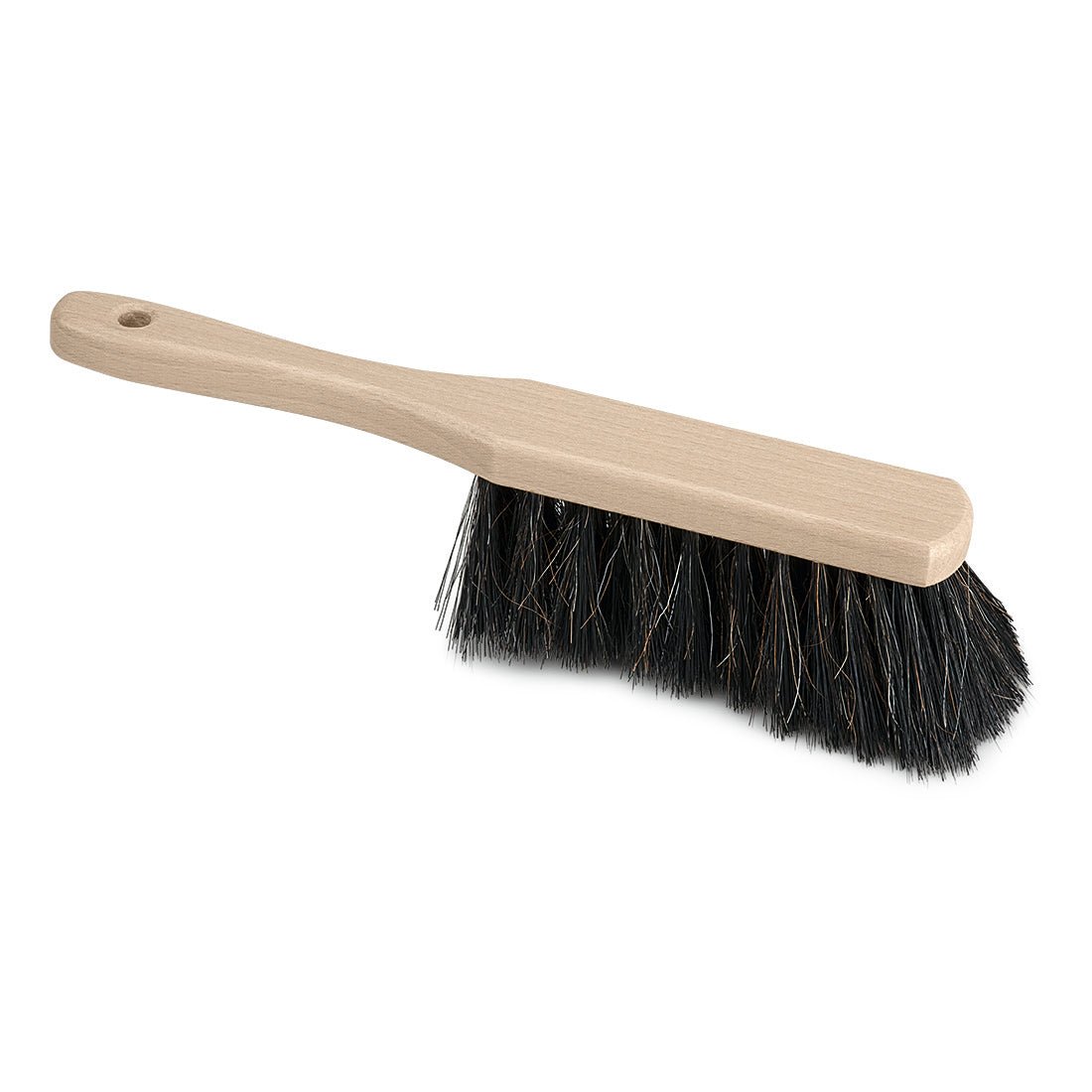 The Nölle Profi-Bürste Stubenhandfeger (30 cm) has a light wooden handle and dense black natural bristles, depicted on a white background. Brand: Nölle Profi Pinsel Bürsten- & Pinseltechnik e.K.