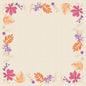 The square beige Dunicel table cover 84x84 "Bright Autumn" by Duni GmbH features a border of autumn leaves, orange branches, and purple blossoms - ideal as decorative table decor. Package: 20 pieces.