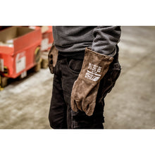 NITRAS SAFE PRO, welding gloves, brown, EN 388, EN 12477 split leather | Pack (12 pairs)