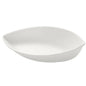 A simple, white, oval dish Demo Folio 30 ml made of uncoated bagasse (89x51x25 mm) from Duni GmbH is shown as an environmentally friendly packaging. Pack of 40 pieces.