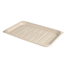The Essential serving platter from Duni GmbH - uncoated, brown bagasse (460x300x25mm) - is an eco-friendly platter with raised edges and a textured surface, perfect for the sustainable presentation of food. The package contains 45 pieces.