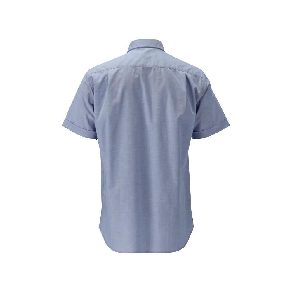Shirt, short sleeves, modern fit, stretch, light blue
