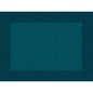 Ein stilvolles, biologisch abbaubares Duni GmbH Bio-Dunicel-Sets 30x40 Linnea ocean teal Tischset mit feinem Kreuzschraffur-Muster und dunklem Rand - perfekt für ein nachhaltiges Tischambiente. Packung mit 100 Stück.