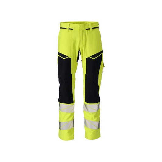 Trousers, knee pockets, ULTIMATE STRETCH trousers Multisafe, hi-vis yellow/black-blue