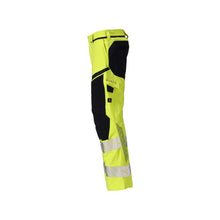 Trousers, knee pockets, ULTIMATE STRETCH trousers Multisafe, hi-vis yellow/black-blue