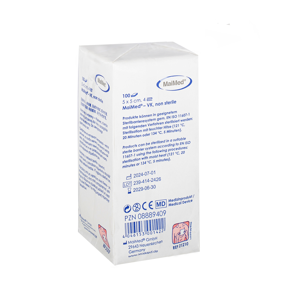 Comhbhrúite lomra neamh-steiriúil MaiMed-VK de 100 píosa/mála páipéir