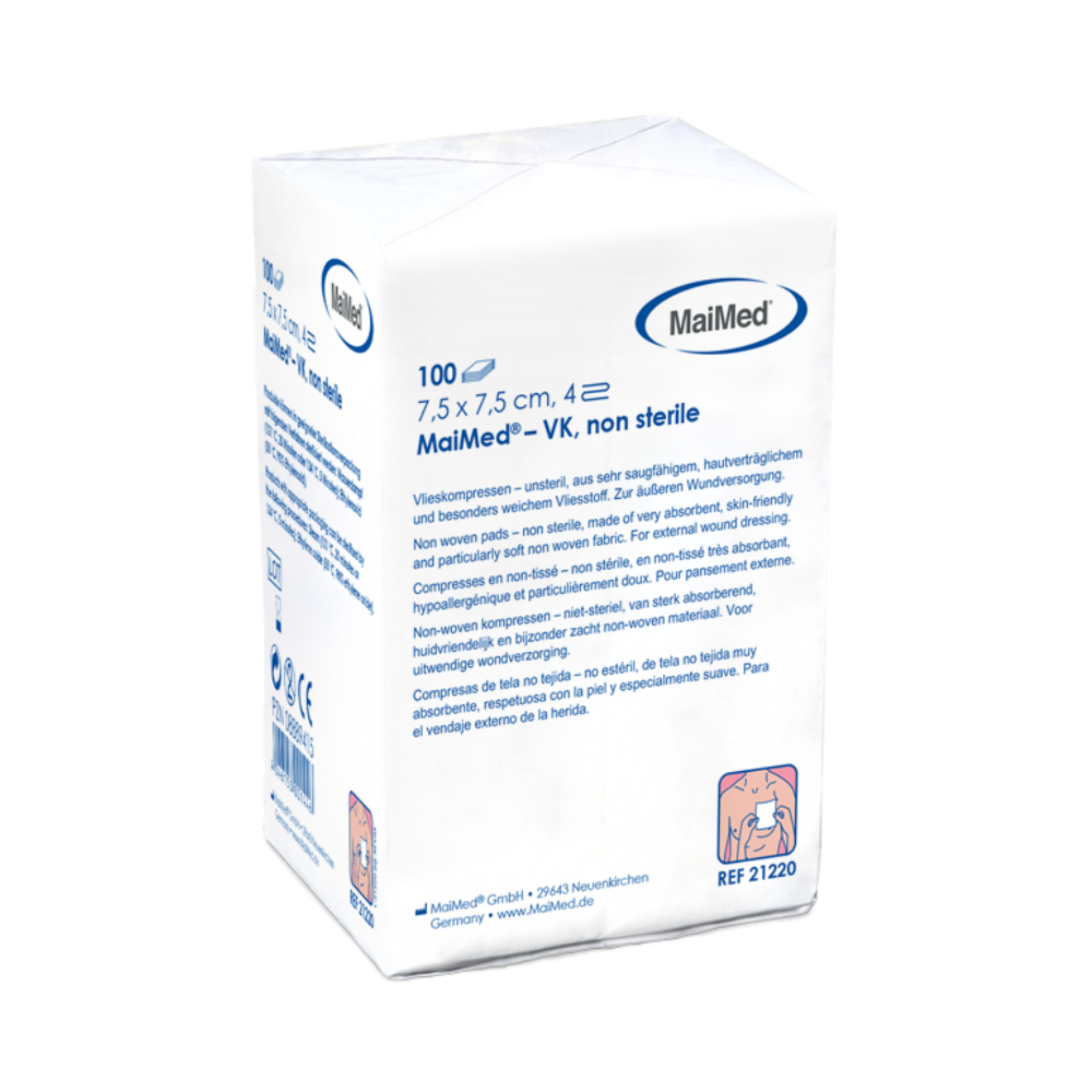 Comhbhrúite lomra neamh-steiriúil MaiMed-VK de 100 píosa/mála páipéir