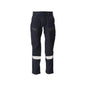 Trousers, knee pockets, ULTIMATE STRETCH trousers Multisafe, black blue/hi-vis yellow