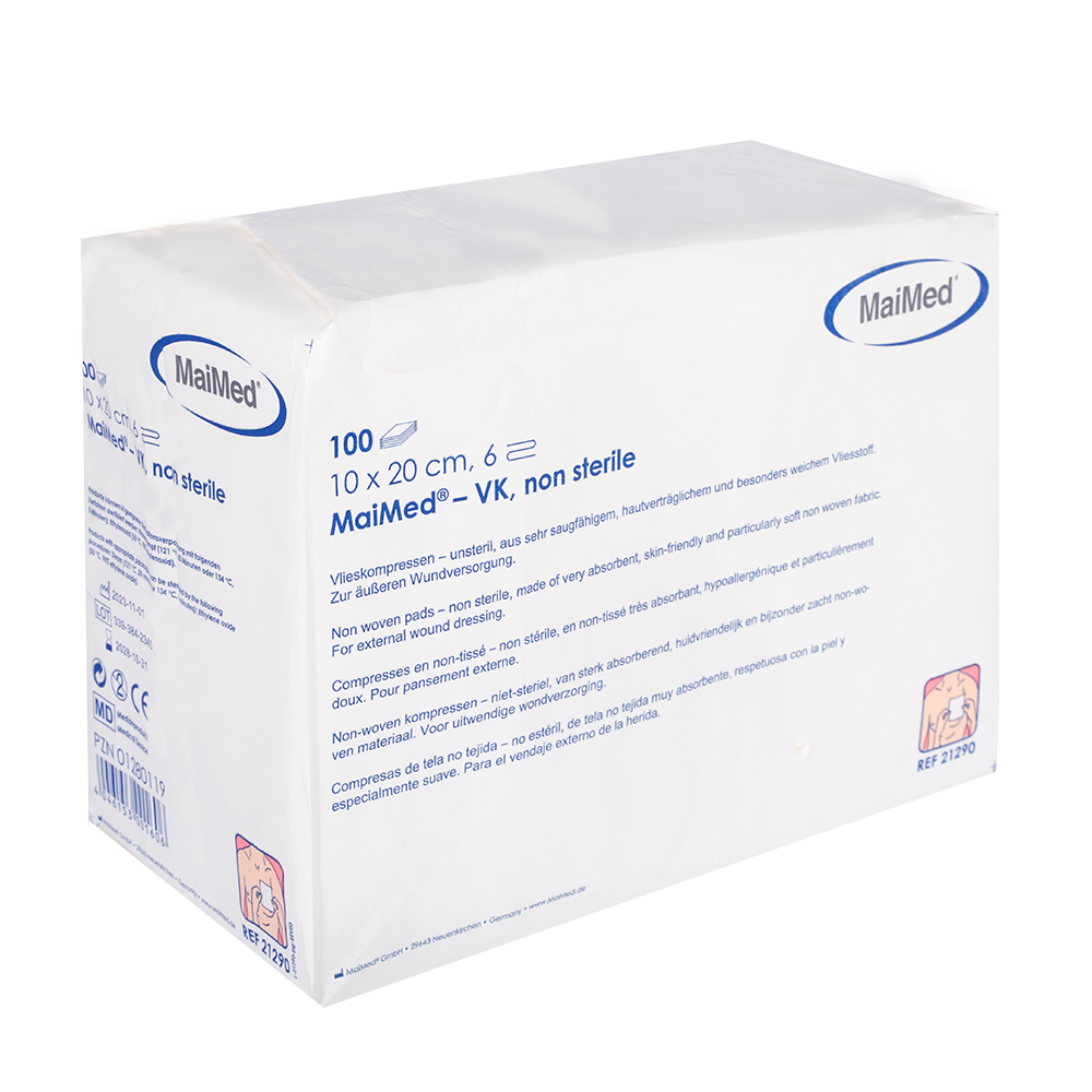 Comhbhrúite lomra neamh-steiriúil MaiMed-VK de 100 píosa/mála páipéir