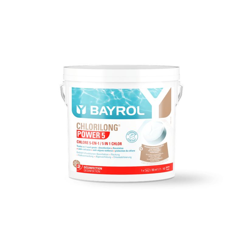 BAYROL Chlorilong® POWER 5 Slow-dissolving 5-function chlorine tablets