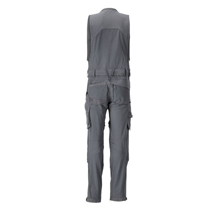 Combination trousers with knee pockets, stretch combination trousers, anthracite grey