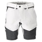 Shorts, stretch, light weight shorts, white/anthracite gray