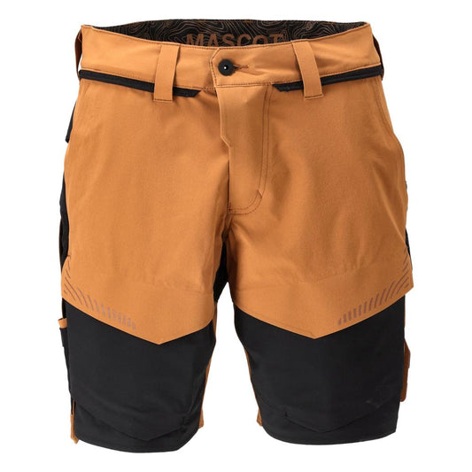 Shorts, stretch, light weight shorts, nut brown/black