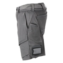 Shorts, stretch, light weight shorts, charcoal gray
