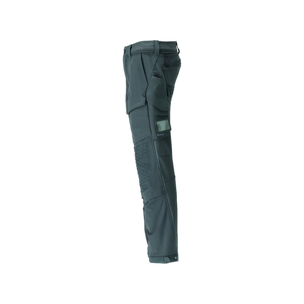 Trousers, knee pockets, durable, stretch trousers, forest green