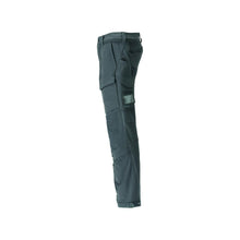 Trousers, knee pockets, durable, stretch trousers, forest green