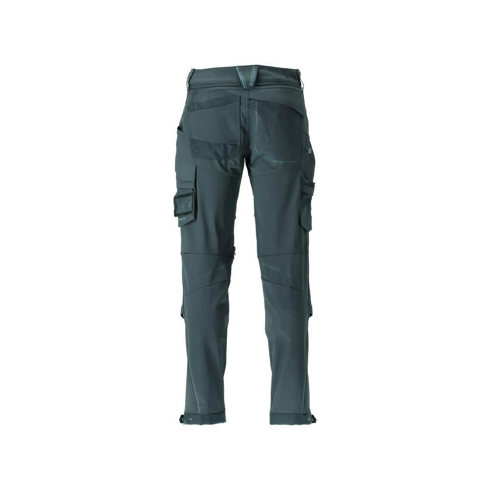 Trousers, knee pockets, durable, stretch trousers, forest green