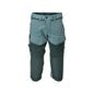 Three-quarter length trousers, knee pockets, stretch craftsman three-quarter trousers, light forest green/forest green