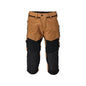 Three-quarter length trousers, knee pockets, stretch craftsman three-quarter trousers, nut brown/black