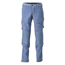 Trousers, knee pockets, stretch, light trousers, stone blue