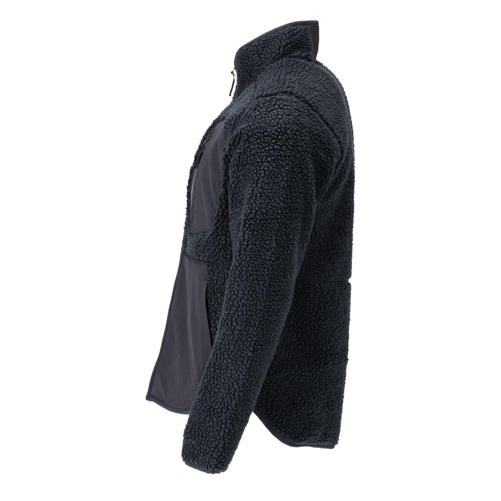 Fiber fur jacket with zipper Fiber fur jacket