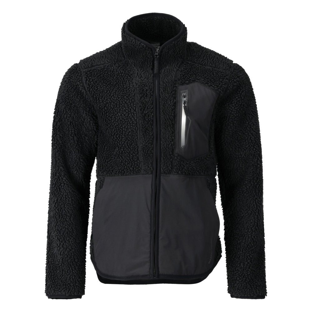 Fiber fur jacket with zipper Fiber fur jacket