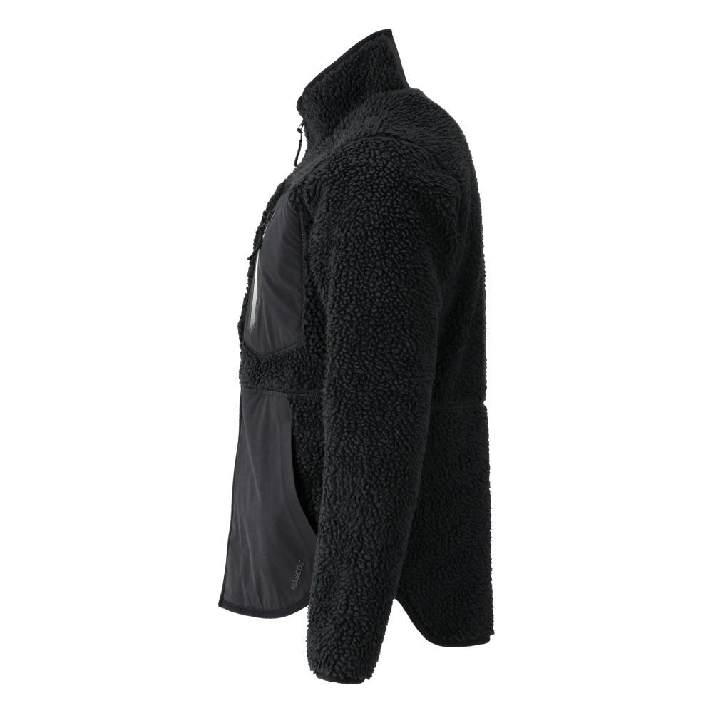 Fiber fur jacket with zipper Fiber fur jacket