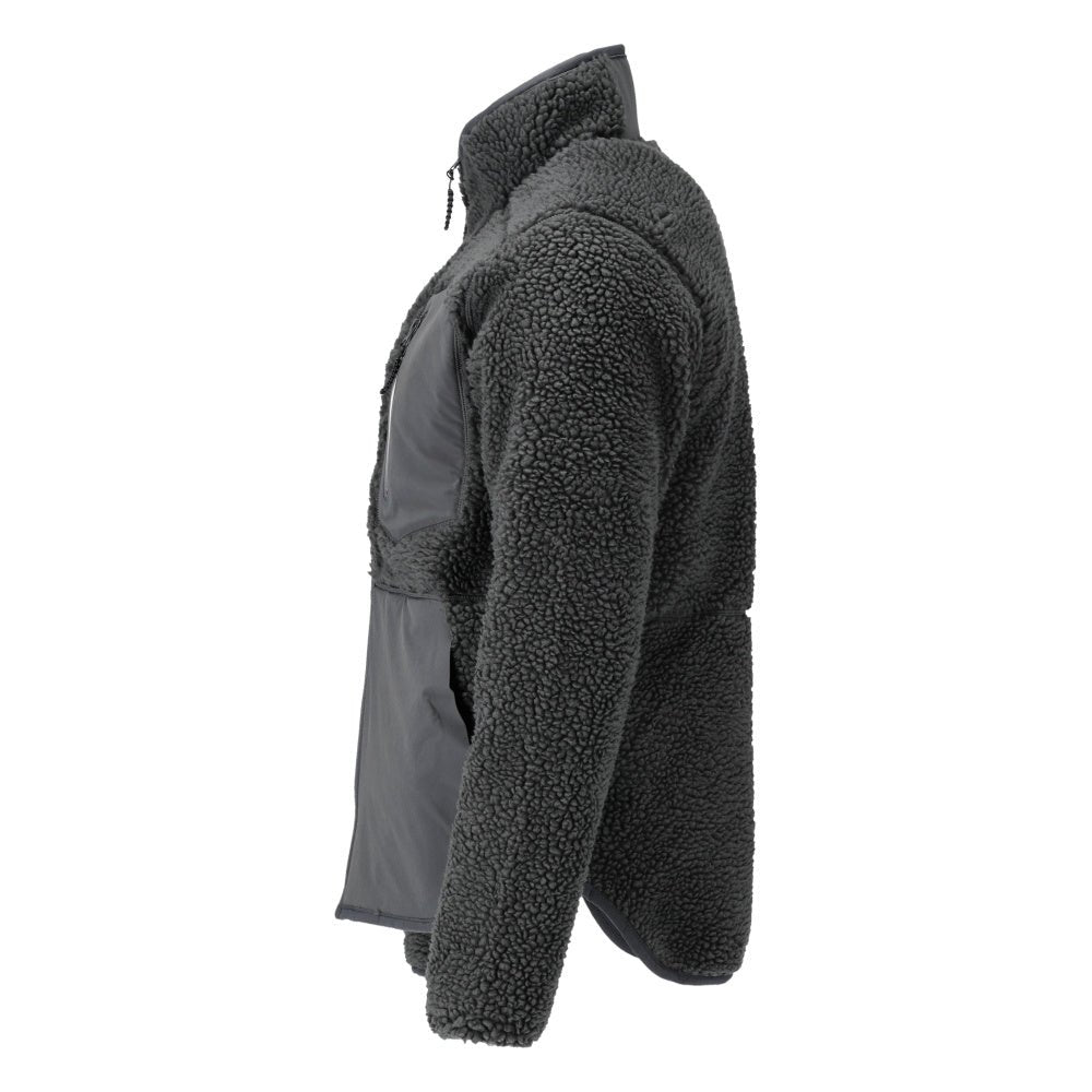 Fiber fur jacket with zipper Fiber fur jacket