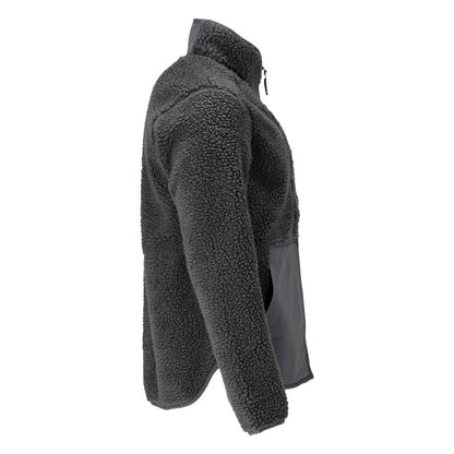 Fiber fur jacket with zipper Fiber fur jacket