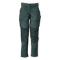 Pants with knee pockets, women's pants, forest green