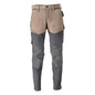 Pants with knee pockets, ULTIMATE STRETCH pants, dark sand beige/anthracite gray