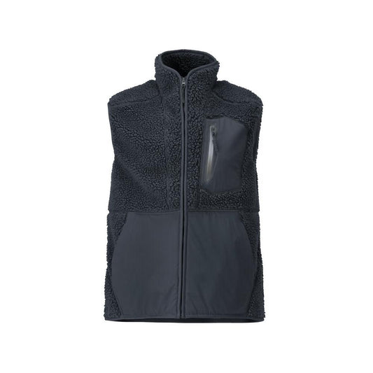 Fiber fur vest with zipper thermal vest