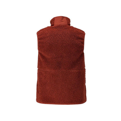 Fiber fur vest with zipper thermal vest