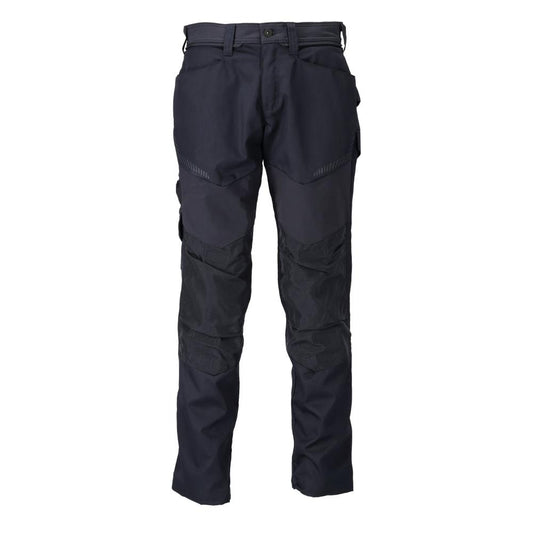 Trousers with knee pockets trousers, black-blue