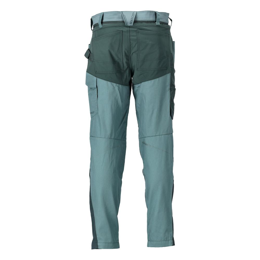 Trousers with knee pockets trousers, light forest green/forest green