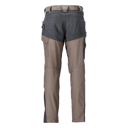 Trousers with knee pockets trousers, dark sand beige/anthracite grey