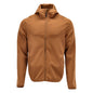 Fleece sweater, hood, zip microfleece jacket, nut brown