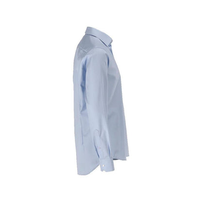 Shirt, slim fit, light blue/white