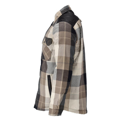 Shirt, checked, fiber fur lining, thermal shirt