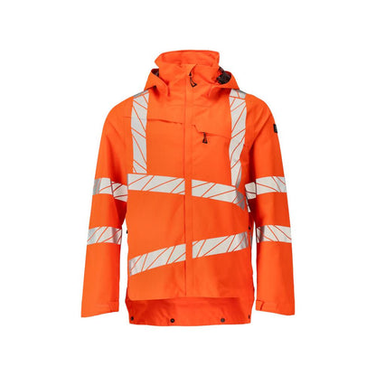 Hard shell jacket with light lining jacket, hi-vis orange