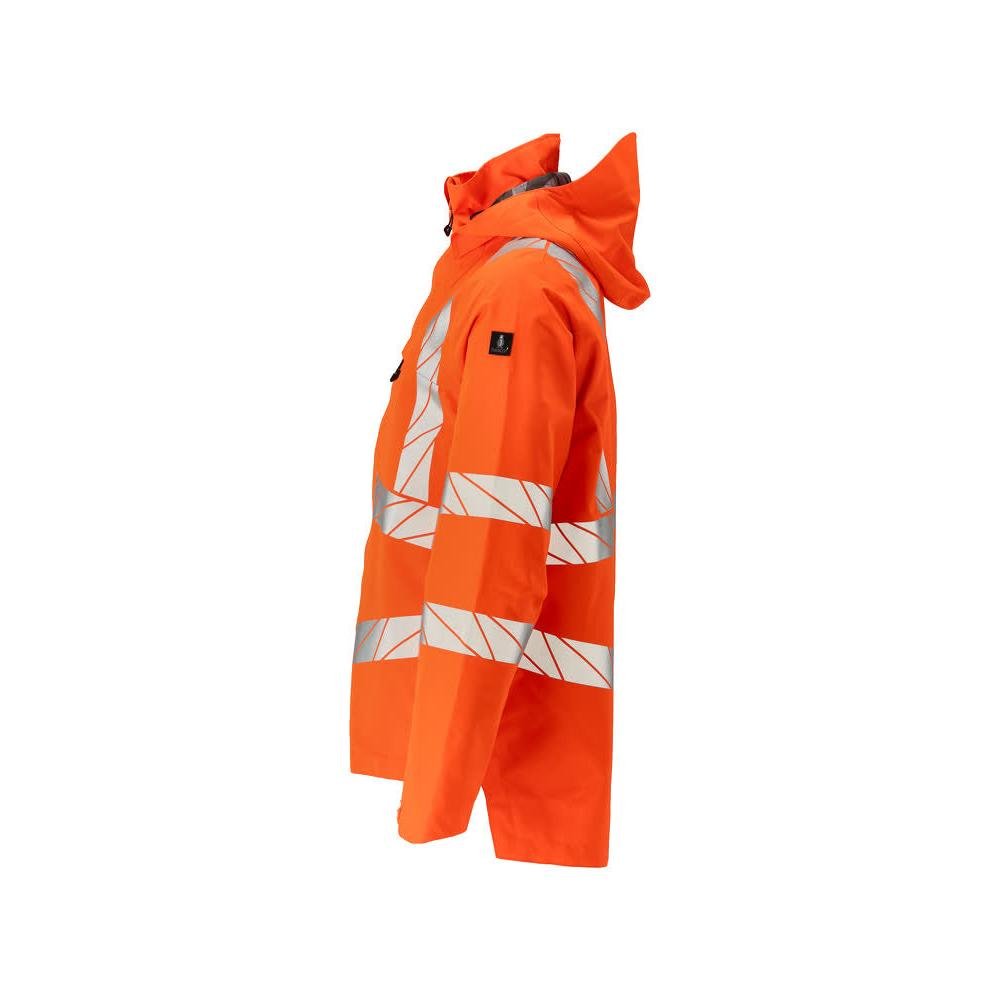 Hard shell jacket with light lining jacket, hi-vis orange