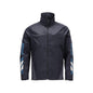 Jacket, stretch, zipper metal work jacket, black-blue