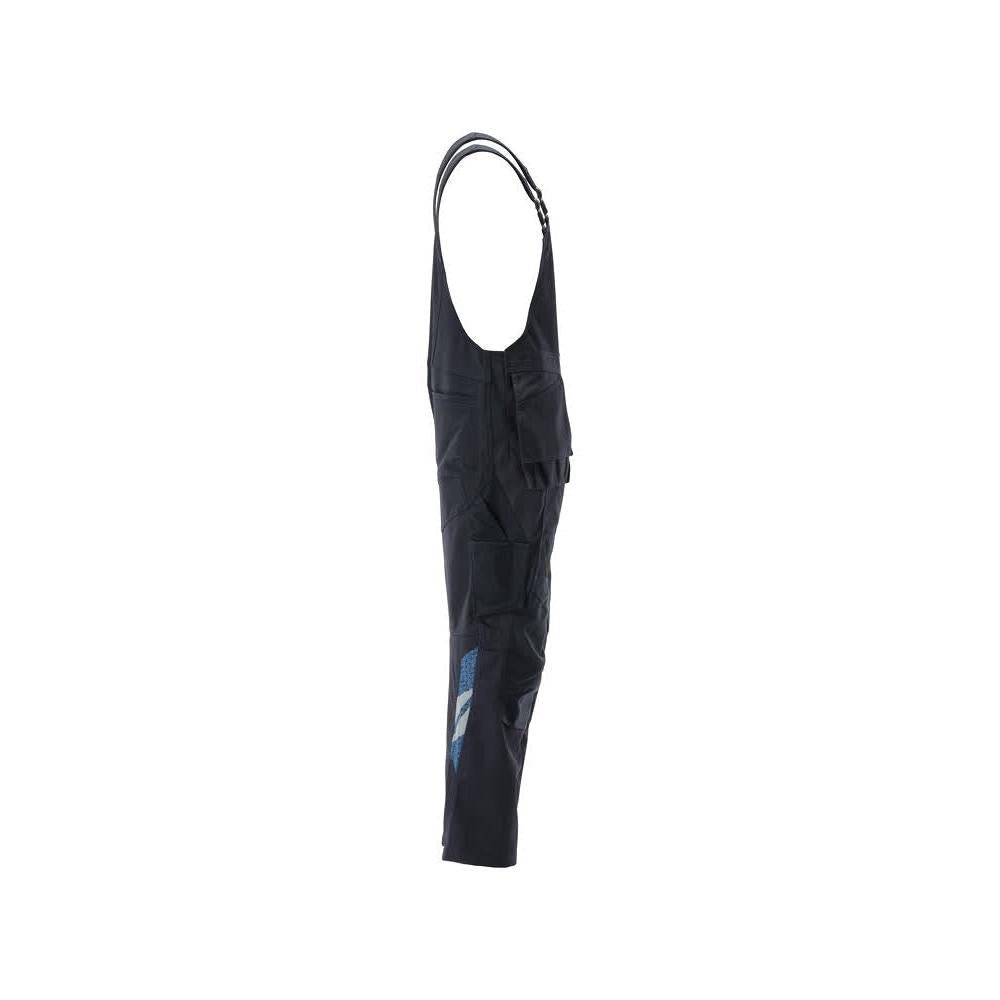 Dungarees, knee pockets, stretch inserts Dungarees, black-blue