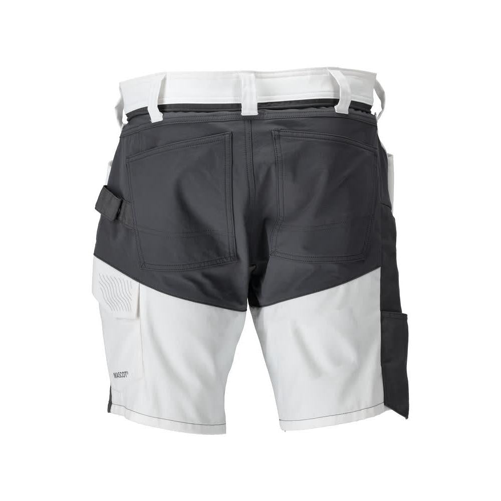 Shorts, light weight shorts, white/anthracite gray