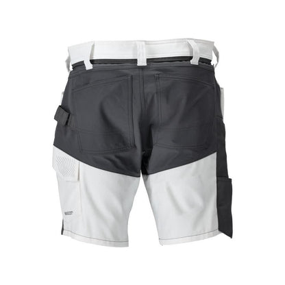 Shorts, light weight shorts, white/anthracite gray